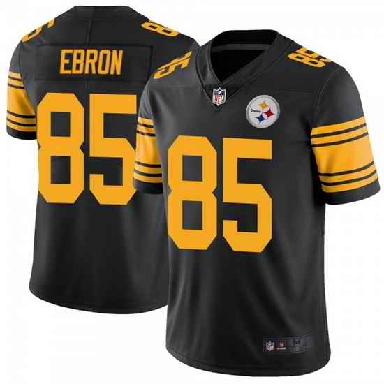 Youth Pittsburgh Steelers #85 Eric Ebron Color Rush Jersey   Black Limited