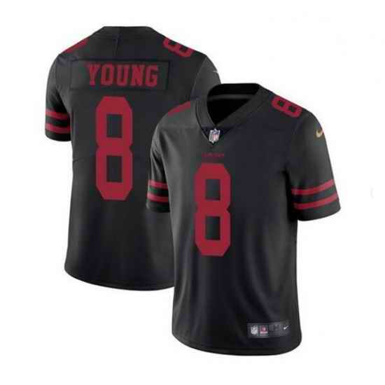 Men San Francisco 49ers #8 Steve Young Black Vapor Untouchable Limited Stitched Jersey