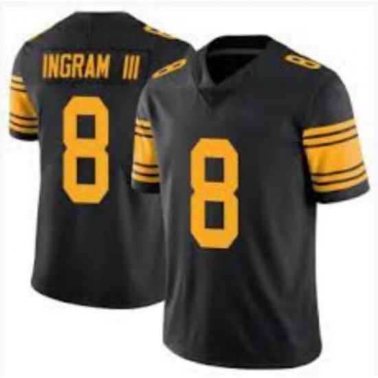 Men Pittsburgh Steelers #8 melvin Ingram III Black Rush Limited Jersey
