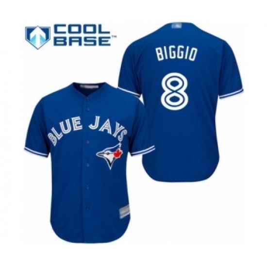 Youth Toronto Blue Jays #8 Cavan Biggio Authentic Blue Alternate Baseball Player Jersey