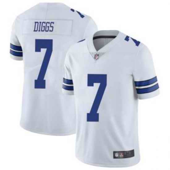 Men Nike Dallas Cowboys Trevon Diggs #7 White Vapor Limited Stitched Jersey