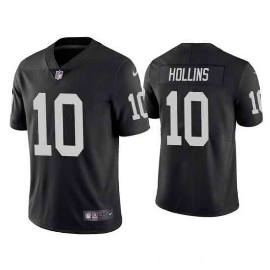 Men Las Vegas Raiders #10 Mack Hollins Black Vapor Untouchable Limited Stitched Jersey