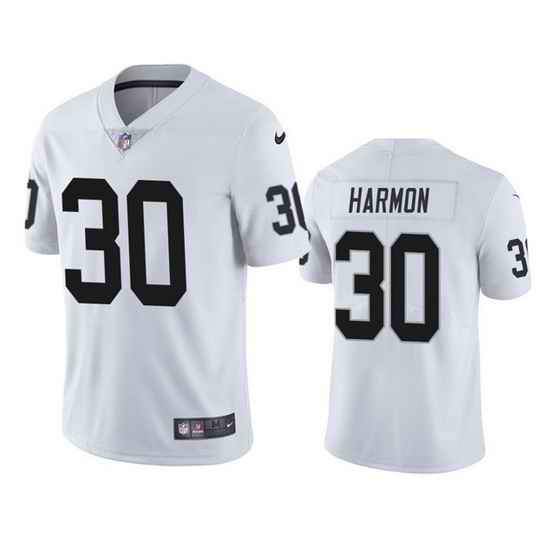 Men Las Vegas Raiders #30 Duron Harmon White Vapor Untouchable Limited Stitched Jersey