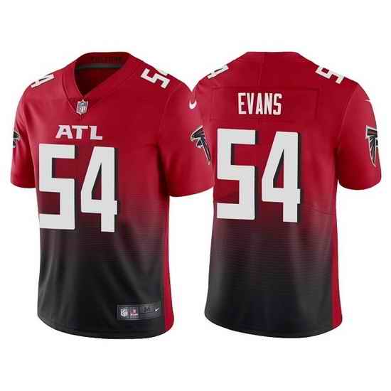 Men Atlanta Falcons #54 Rashaan Evans Red Black Vapor Untouchable Limited Stitched Jersey
