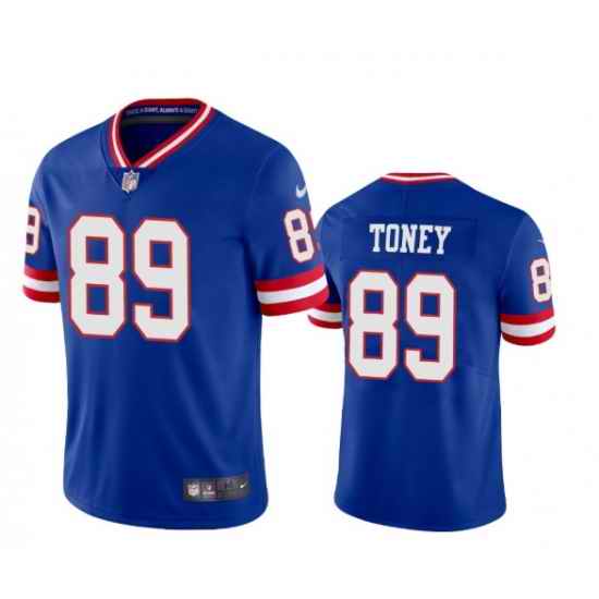Men New York Giants #89 Kadarius Toney Royal Vapor Untouchable Classic Retired Player Stitched Jersey