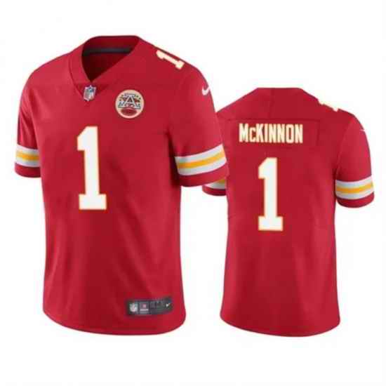 Men Kansas City Chiefs #1 Jerick McKinnon Red Vapor Untouchable Limited Stitched Football Jersey