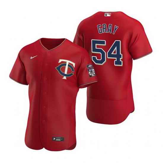 Men Minnesota Twins #54 Sonny Gray Red Flex Base Stitched jersey