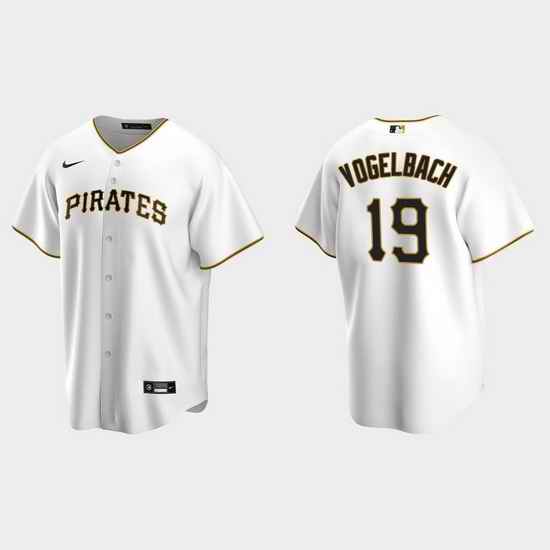 Men Pittsburgh Pirates #19 Daniel Vogelbach White Cool Base Stitched Jerse