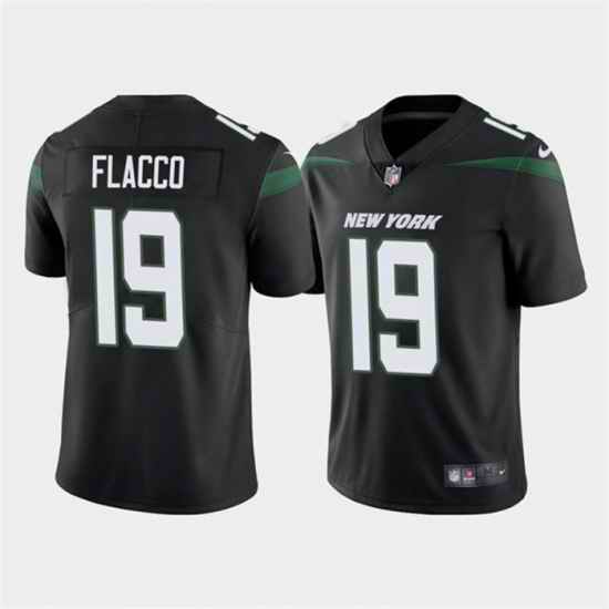 Men New York Jets #19 Joe Flacco Black Vapor Untouchable Limited Stitched Jersey