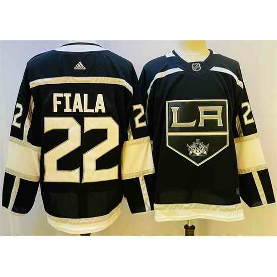 Men Los Angeles Kings #22 Kevin Fiala Black Stitched Jersey