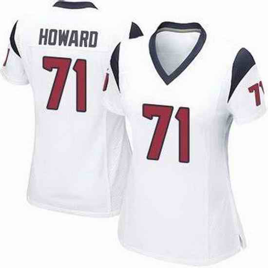 Women Houston Texans Tytus Howard #71 White Vapor Limited Stitched NFL Jersey