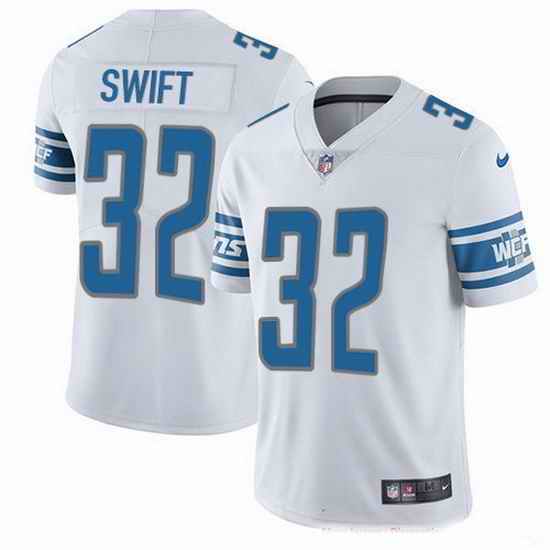 Youth Nike Lions #32 D'Andre Swift White Stitched NFL Vapor Untouchable Limited Jersey
