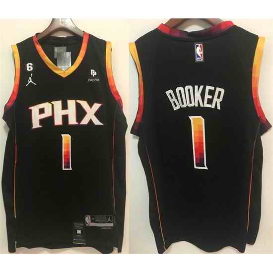 Men Phoenix Suns #1 Devin Booker Black Stitched Basketball Jersey