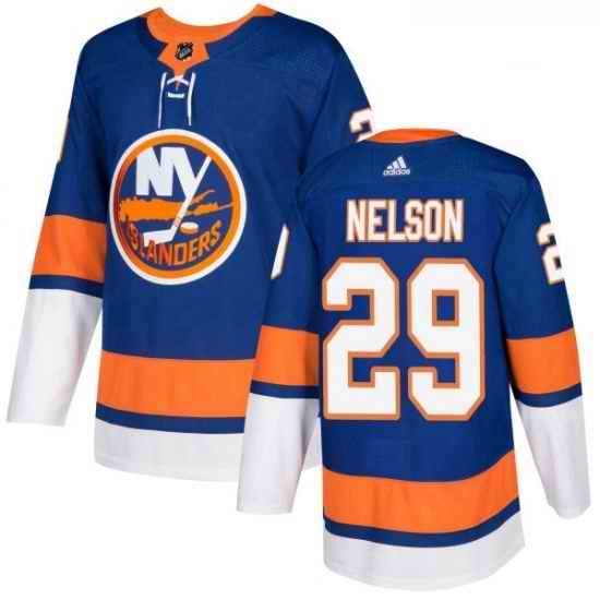 Men Adidas New York Islanders #29 Brock Nelson Premier Royal Blue Home NHL Jersey