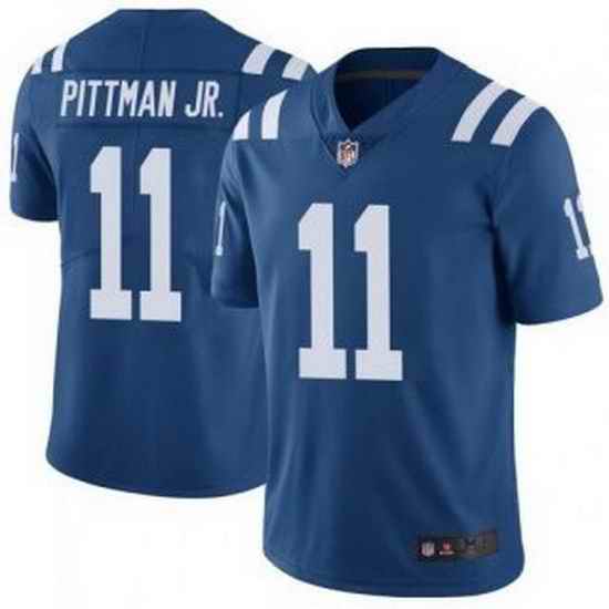 Men Indianapolis Colts #11 Michael Pittman Jr  Royal Limited Color Rush Vapor Untouchable Limited Stitched Jersey