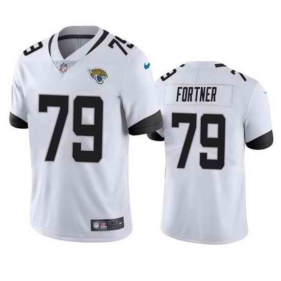 Men Jacksonville Jaguars #79 Luke Fortner White Vapor Untouchable Limited Stitched Jersey