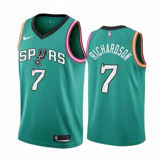 Men San Antonio Spurs #7 Josh Richardson 2022 23 Teal City Edition Stitched Jersey
