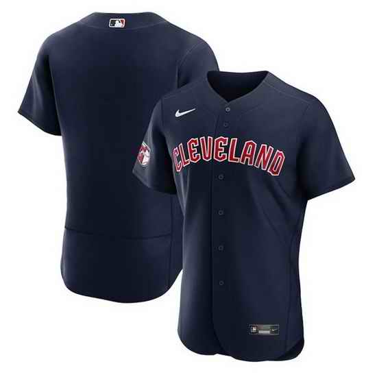 Men Cleveland Guardians Blank Navy Flex Base Stitched jersey