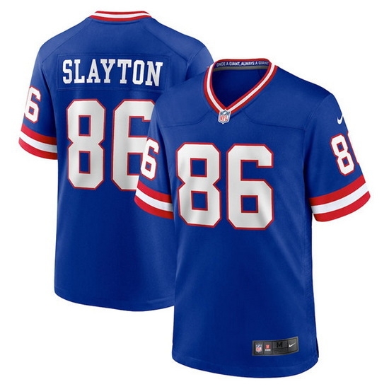 Men New York Giants #86 Darius Slayton Royal Classic Retired Player Stitched Game Jersey