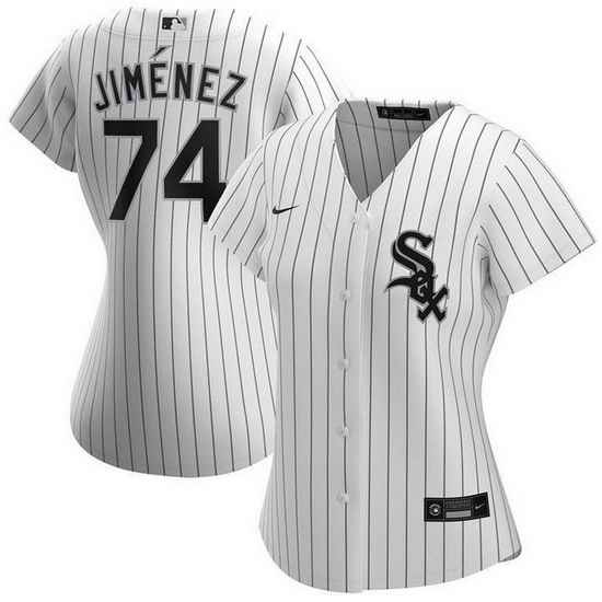 Women Chicago White Sox #74 Eloy Jimenez White Stitched Jersey
