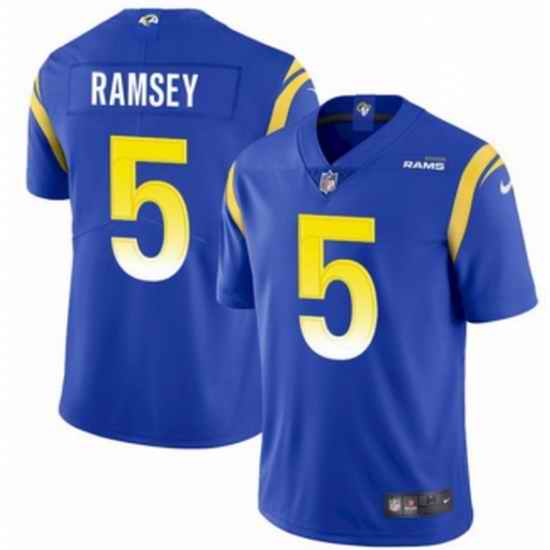 Men Los Angeles Rams #5 Jalen Los Angeles Ramsey Royal Vapor Untouchable Limited Stitched Jersey