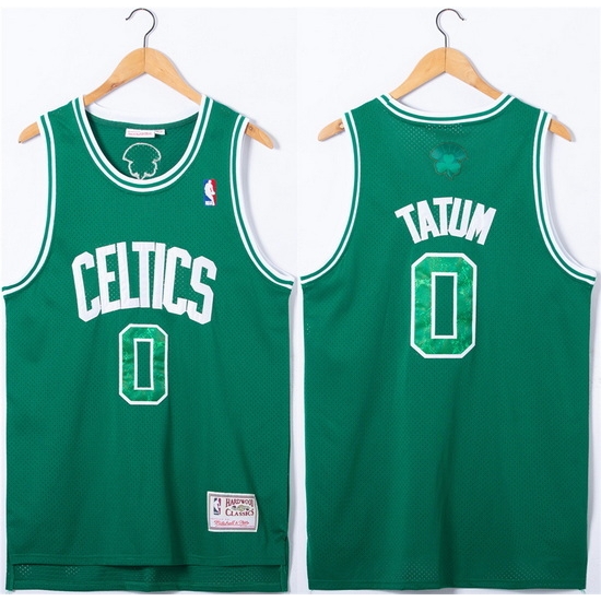 Men Boston Celtics #0 Jayson Tatum Green Stitched Jersey