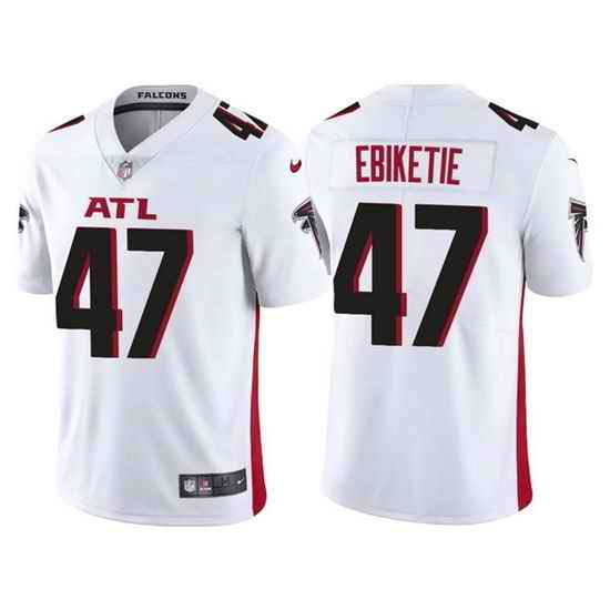 Men Atlanta Falcons #47 Arnold Ebiketie White Vapor Untouchable Limited Stitched Jersey
