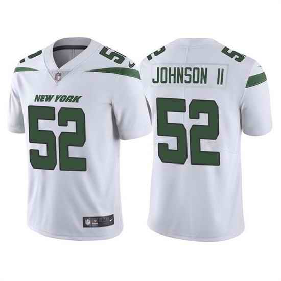 Men New York Jets #52 Jermaine Johnson II 2022 White Vapor Untouchable Limited Stitched jersey