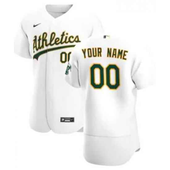 Men Women Youth Toddler Oakland Athletics White Custom Nike MLB Flex Base Jersey