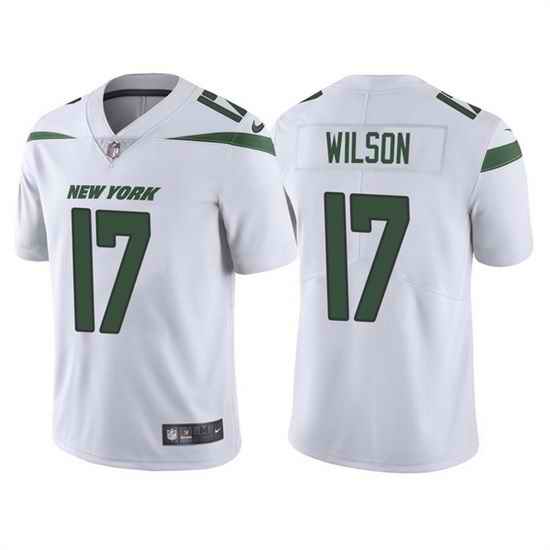 Men New York Jets #17 Garrett Wilson 2022 White Vapor Untouchable Limited Stitched jersey