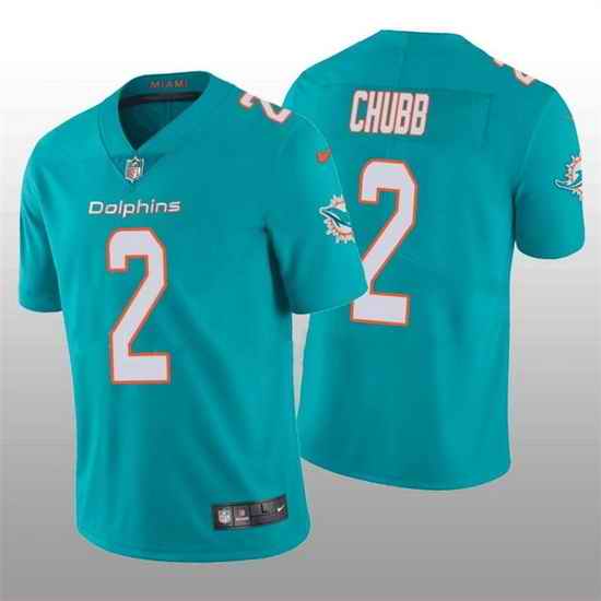 Men Miami Dolphins #2 Bradley Chubb 2022 Aqua Vapor Untouchable Limited Stitched Jersey