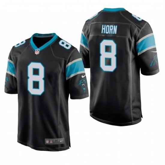 Youth Carolina Panthers #8 Jaycee Horn Black Stitched Football Limited Jersey