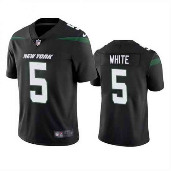 Men New York Jets #5 Mike White Black Vapor Untouchable Limited Stitched Jersey