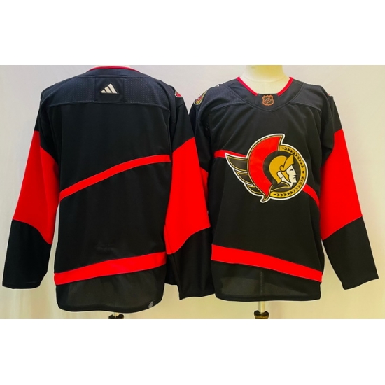 Men Ottawa Senators Blank Black 2022 #23 Reverse Black Stitched Jersey