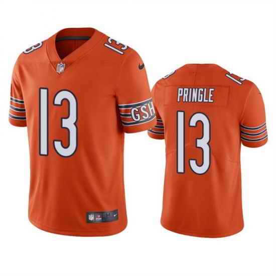 Men Chicago Bears #13 Byron Pringle Orange Vapor Untouchable Limited Stitched Football Jersey