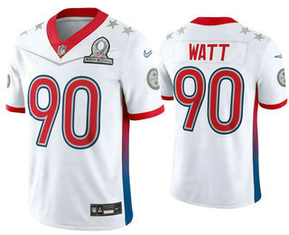 Men’s Pittsburgh Steelers #90 TJ Watt White 2022 Pro Bowl Vapor Untouchable Stitched Limited Jersey