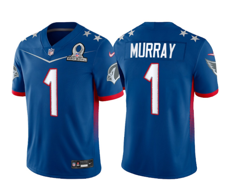 Men’s Arizona Cardinals #1 Kyler Murray Blue 2022 Pro Bowl Vapor Untouchable Stitched Limited Jersey