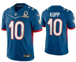 Men’s Los Angeles Rams #10 Cooper Kupp Blue 2022 Pro Bowl Vapor Untouchable Stitched Limited Jersey