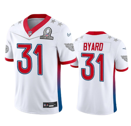 Men’s Tennessee Titans #31 Kevin Byard 2022 White Pro Bowl Stitched Jersey