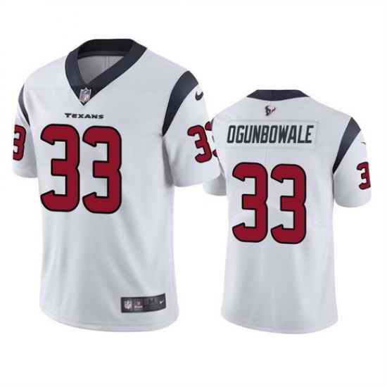 Men Houston Texans #33 Dare Ogunbowale White Vapor Untouchable Limited Stitched Jersey