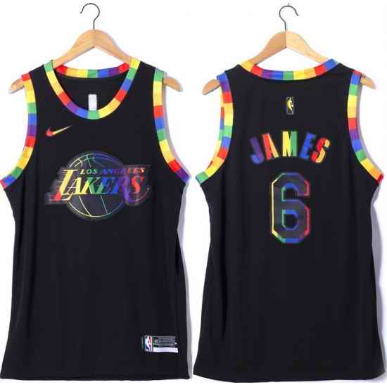 Men Los Angeles Lakers #6 LeBron James Black Stitched Basketball Jersey
