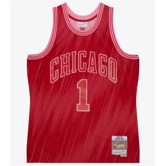 Men Chicago Bulls #1 Derrick Rose 2008 09 Monochrome Swingman Stitched Jersey