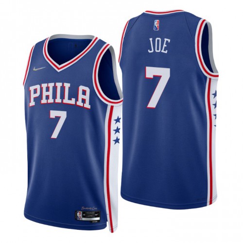 Nike Philadelphia 76ers #7 Isaiah Joe Royal Men’s 2021-22 NBA 75th Anniversary Diamond Swingman Jersey – Icon Edition Men’s