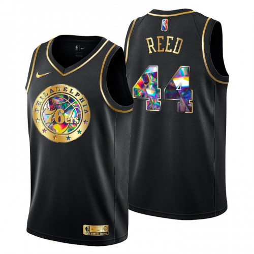 Philadelphia Philadelphia 76ers #44 Paul Reed Men’s Golden Edition Diamond Logo 2021/22 Swingman Jersey – Black Men’s