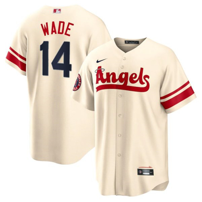 Angels #14 Tyler Wade Cream 2022 City Connect Cool Base Jersey