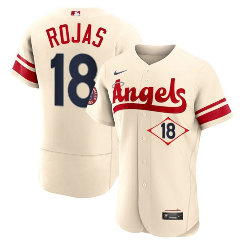 Angels #18 Jose Rojas Cream 2022 City Connect Flexbase Jersey