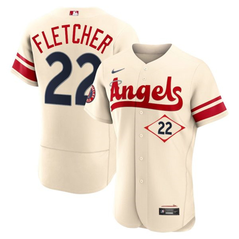 Angels #22 David Fletcher Cream 2022 City Connect Flexbase Jersey
