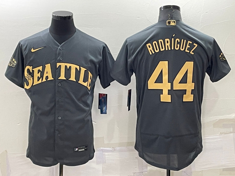 Mariners #44 Julio Rodriguez Charcoal Nike 2022 MLB All Star Flexbase Jerseys