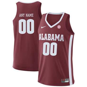 Men's Alabama Crimson Tide Red Customized College Basketball Jersey