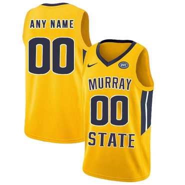 Men's Murray State Racers Customized Yellow College Basketball Jersey